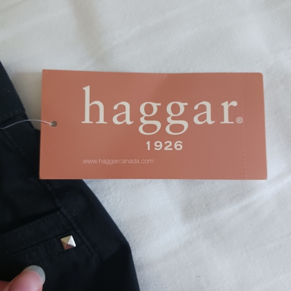 Black Haggar Denim Shorts with studs - Picture 7 of 8